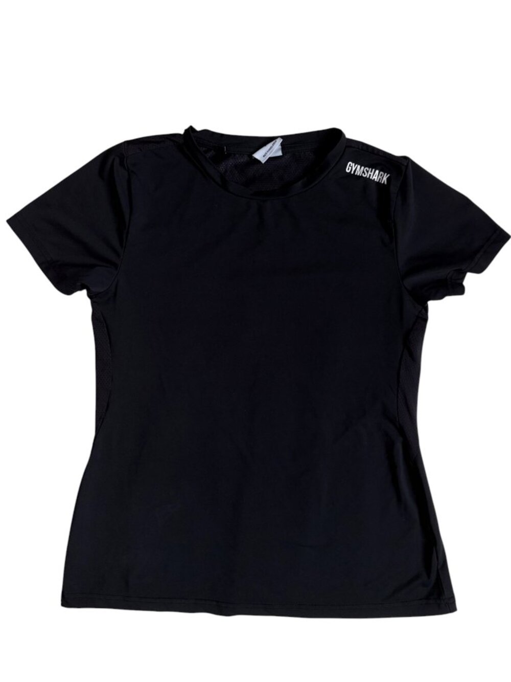 Gymshark Wordmark Athletic T-Shirt (Black) - Small